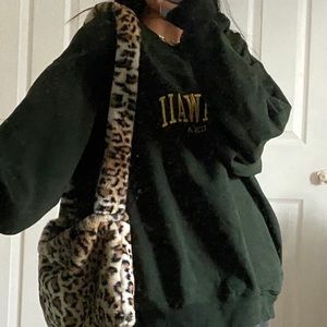 leopard fur bag